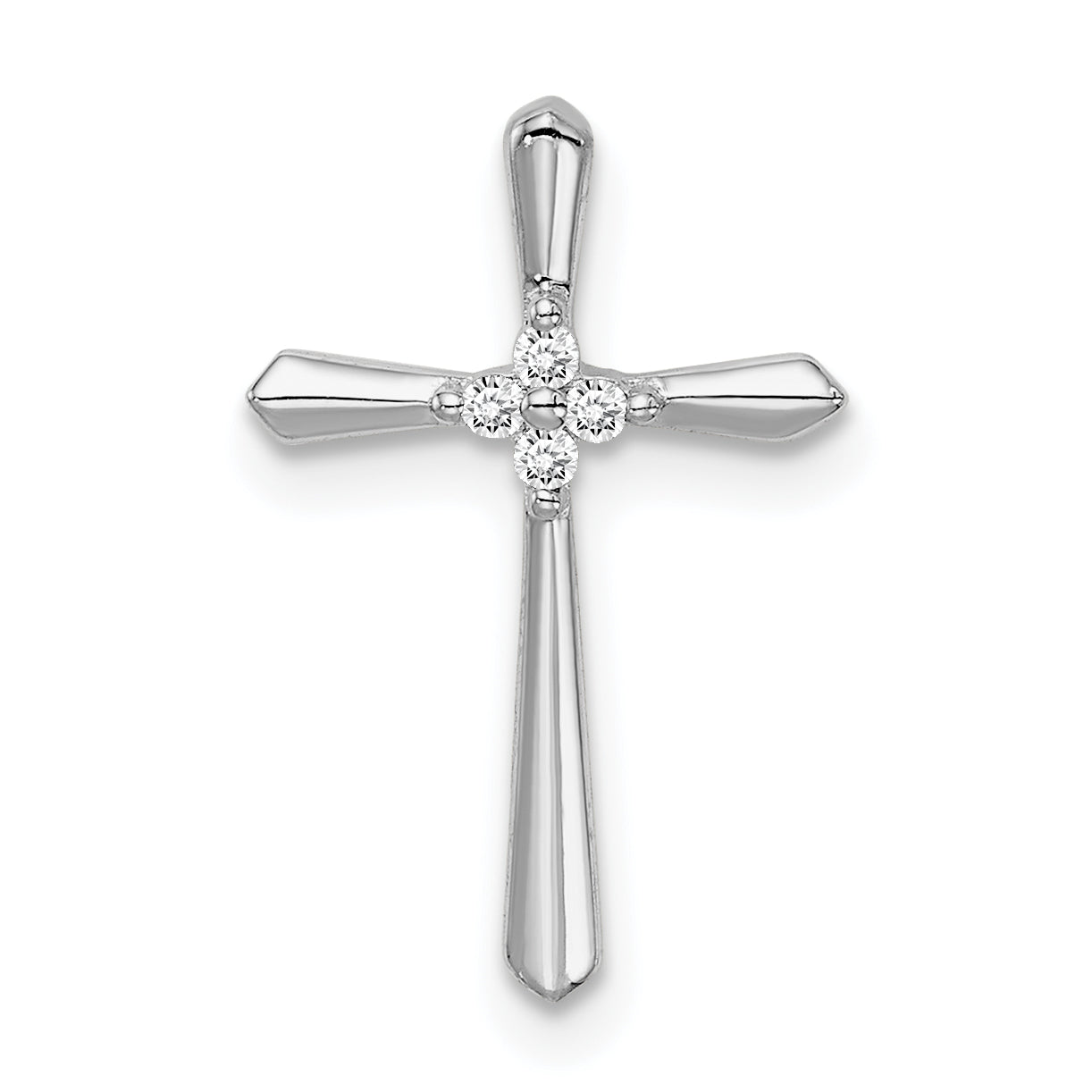 Sterlingsilber Rhodiniert Zirkonia Kreuz Kette Anhänger