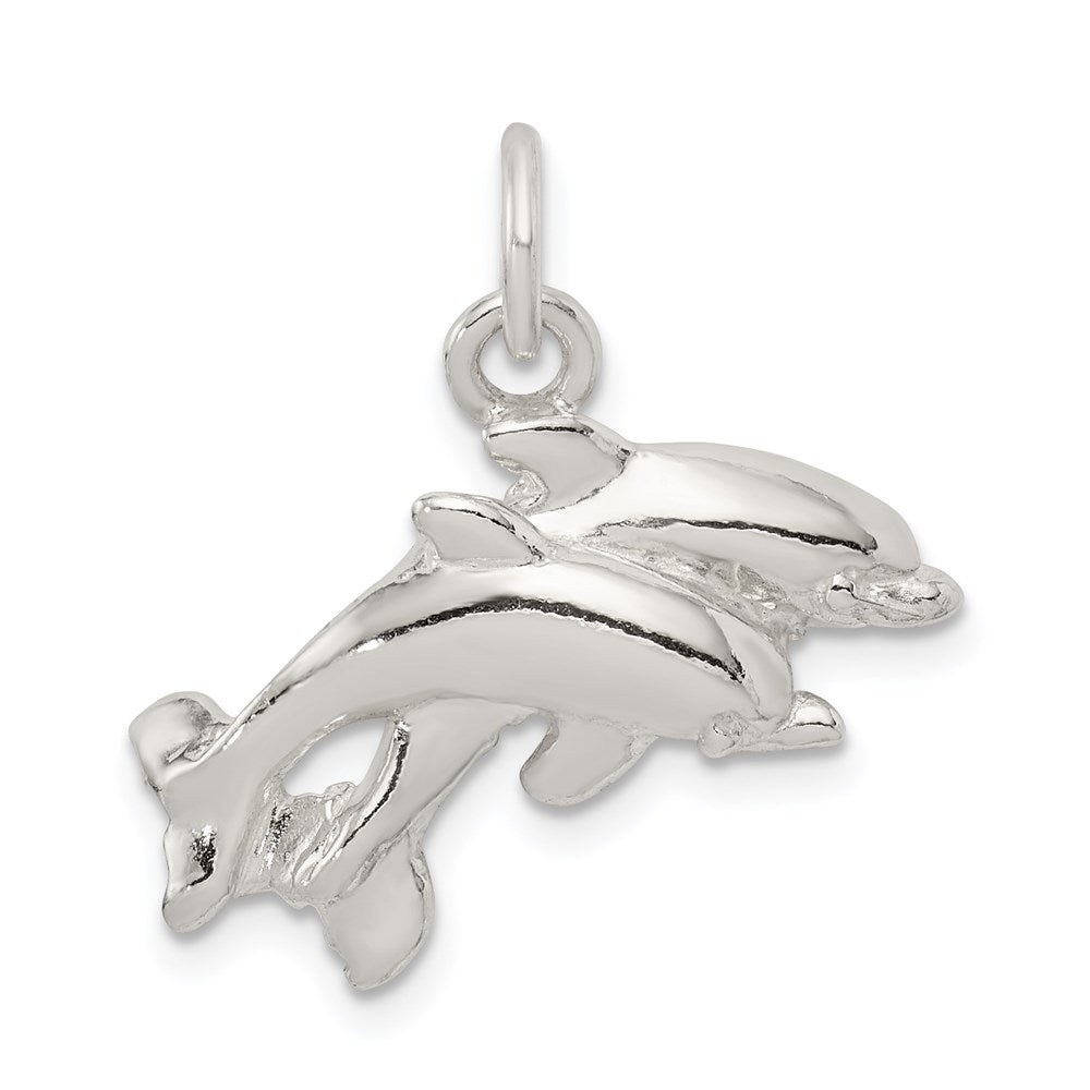 Sterlingsilber Dolphins Charm