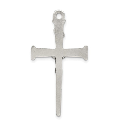 Sterlingsilber Strukturiert Kruzifix Kreuz Anhänger