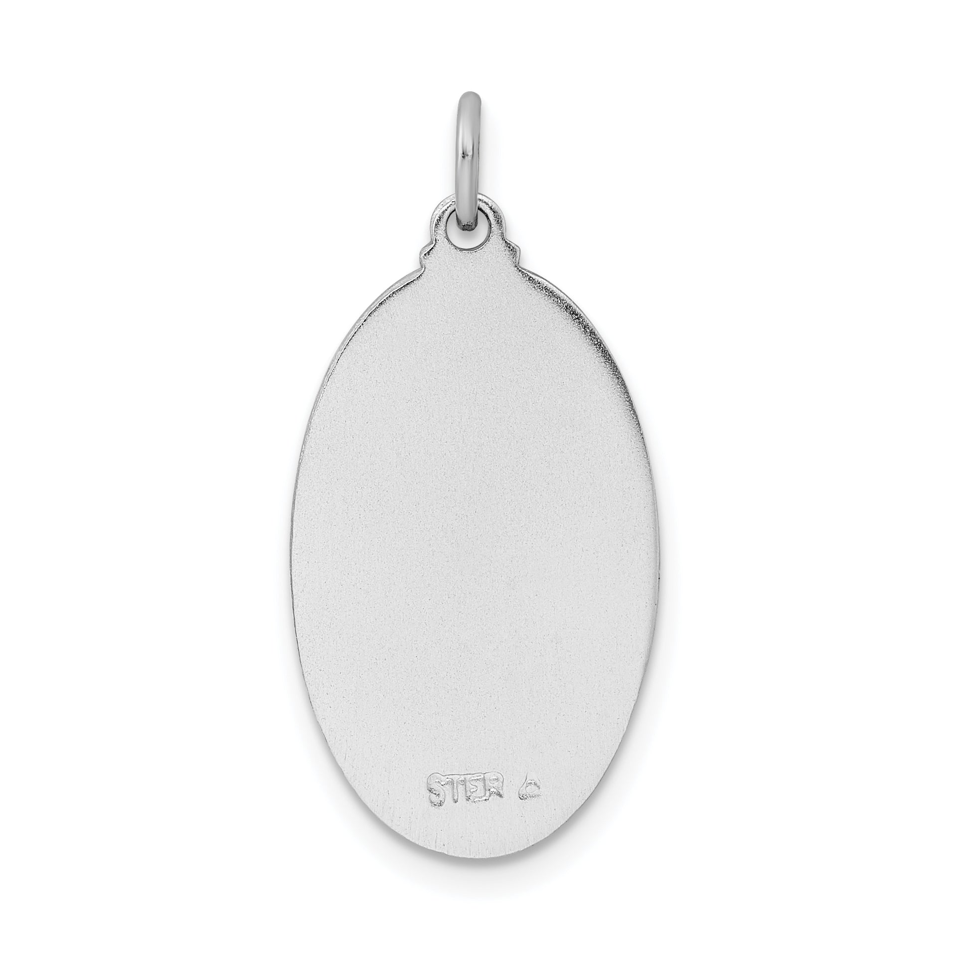 Sterlingsilber Rhodiniert Emaille St. Christopher Medaille