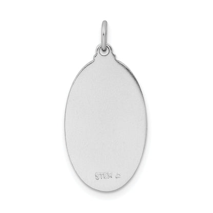 Sterlingsilber Rhodiniert Emaille St. Christopher Medaille