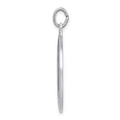 Sterlingsilber Rhodiniert Emaille St. Christopher Medaille