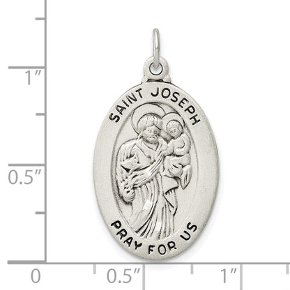 Sterlingsilber Antikisiert St. Joseph Medaille