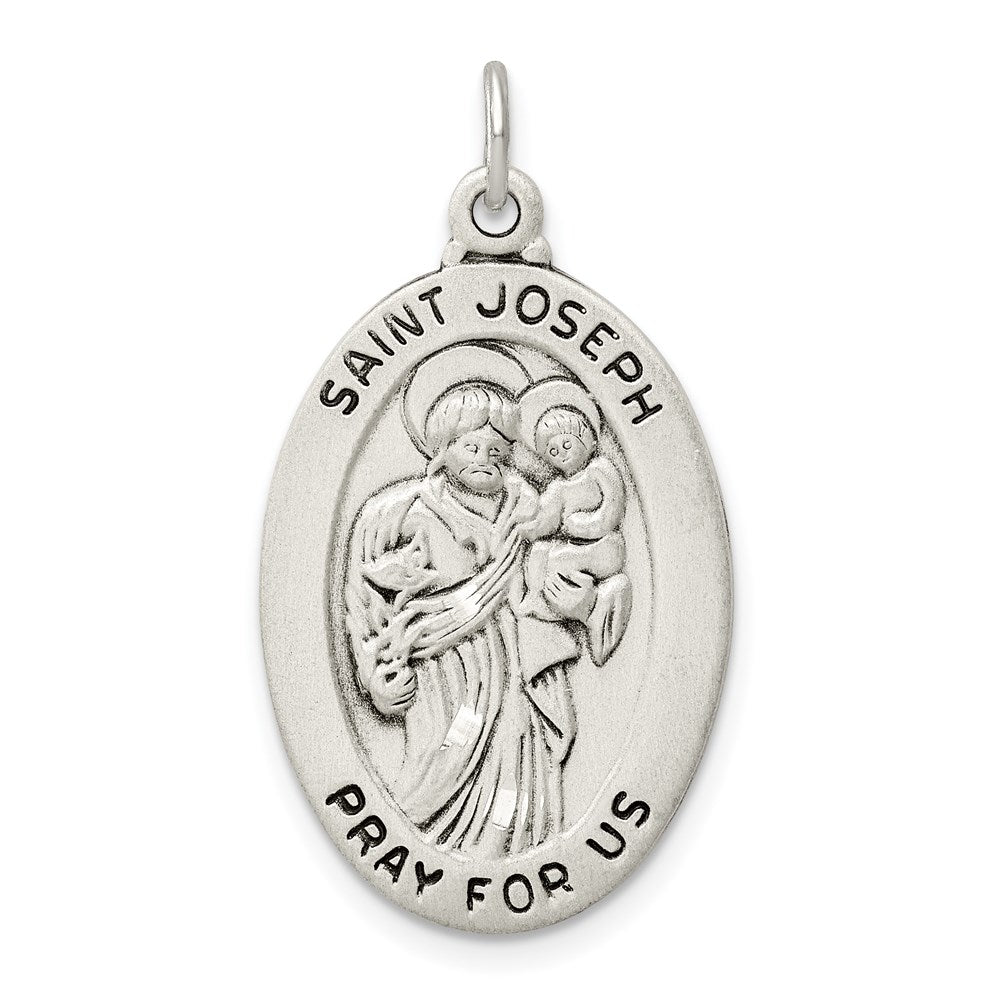 Sterlingsilber Antikisiert St. Joseph Medaille