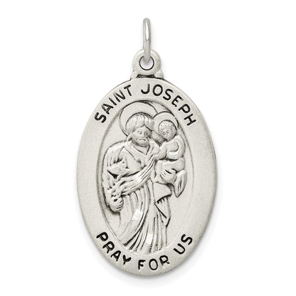 Sterlingsilber Antikisiert St. Joseph Medaille
