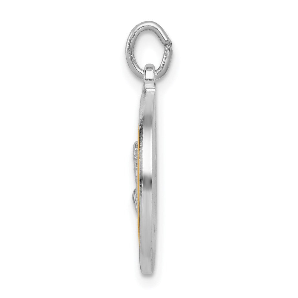 Sterlingsilber Rhodiniert & Goldfarben St Peregrine Medaille