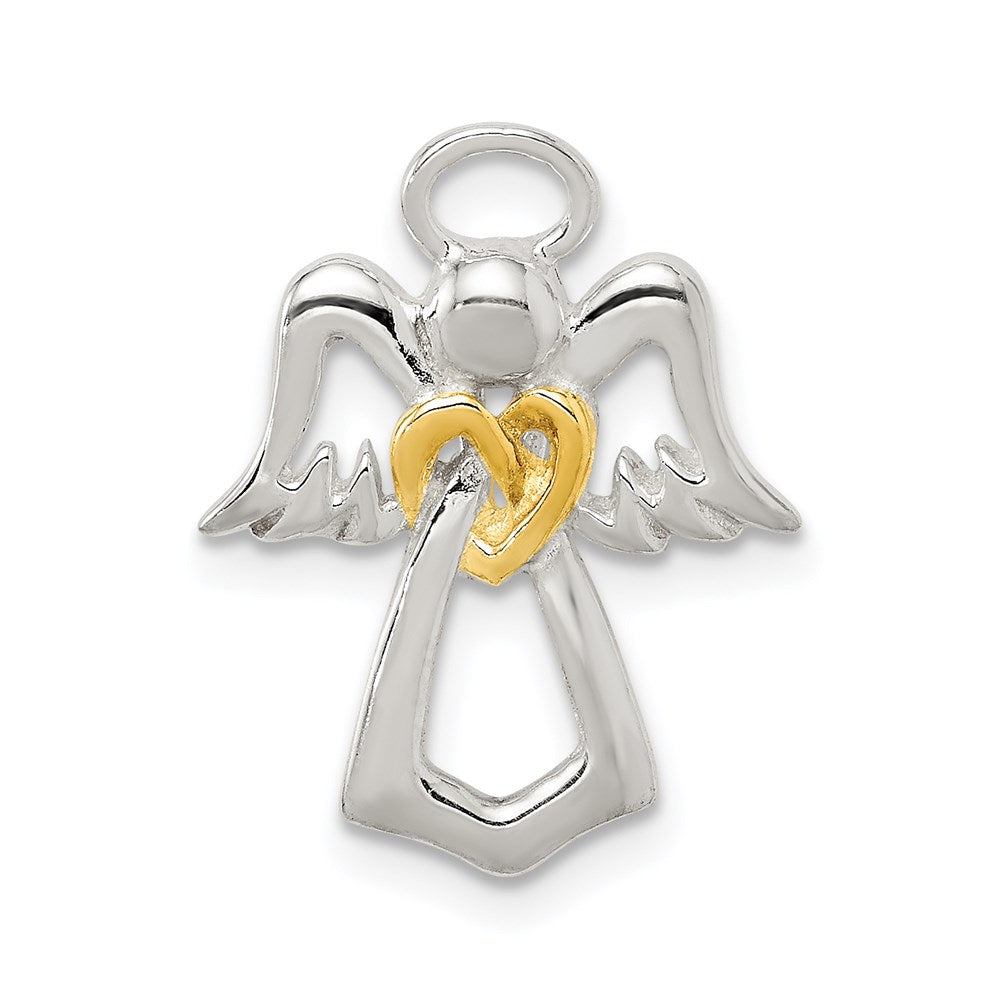 Sterlingsilber & Goldfarben Engel Kette Anhänger