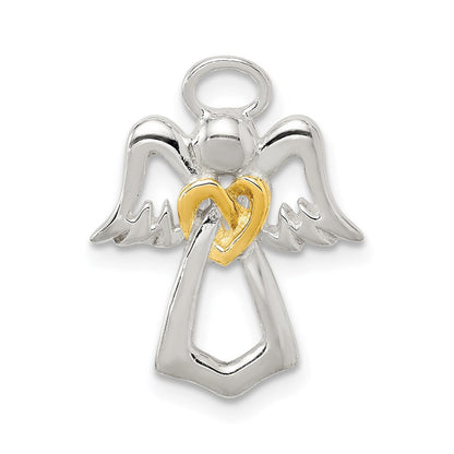 Sterlingsilber & Goldfarben Engel Kette Anhänger