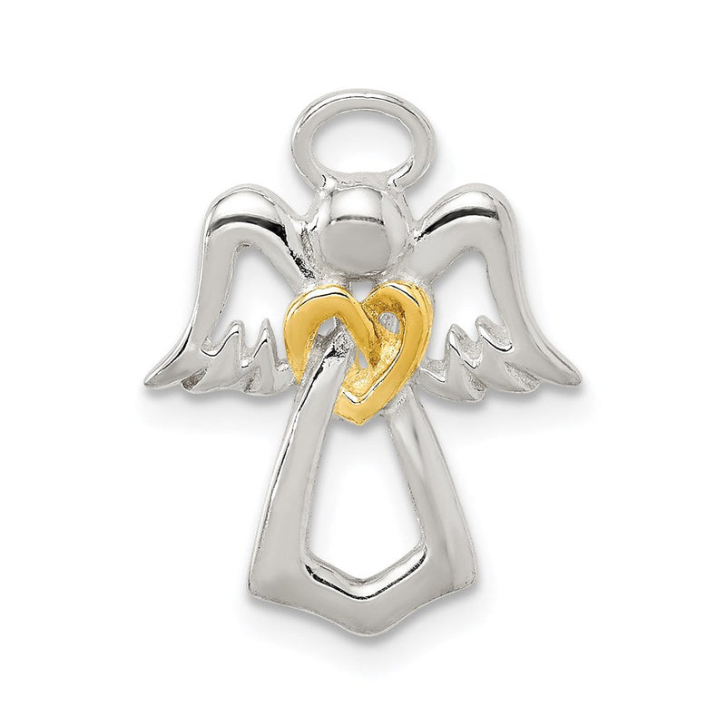 Sterlingsilber & Goldfarben Engel Kette Anhänger
