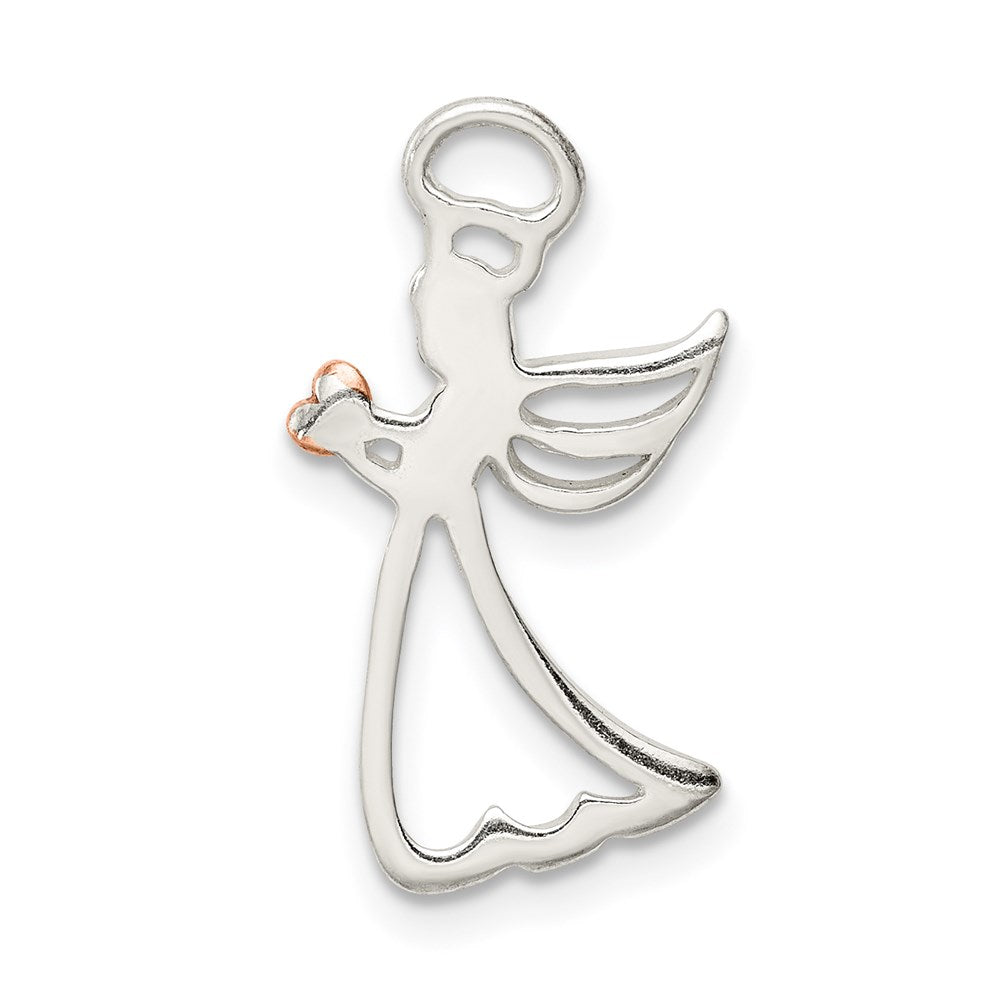 Sterlingsilber & Rose Emaille Liebe You More Herz Pe