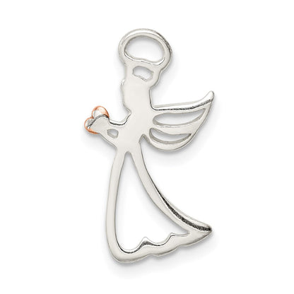 Sterlingsilber & Rose Emaille Liebe You More Herz Pe