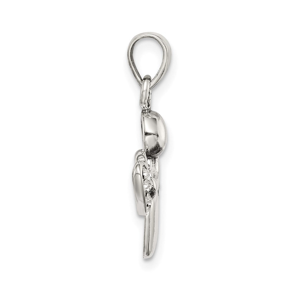 Sterlingsilber Antikisiert & Zirkonia Engel Charm