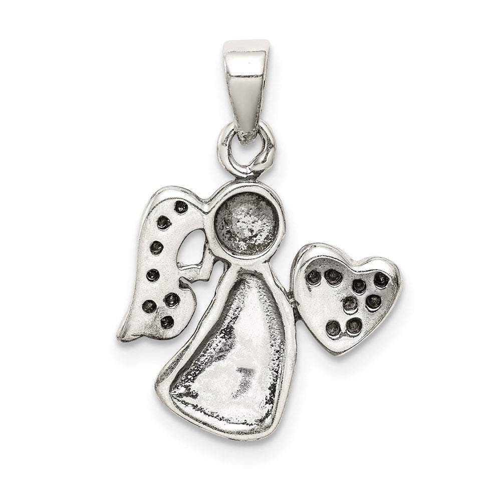 Sterlingsilber Antikisiert & Zirkonia Engel Charm