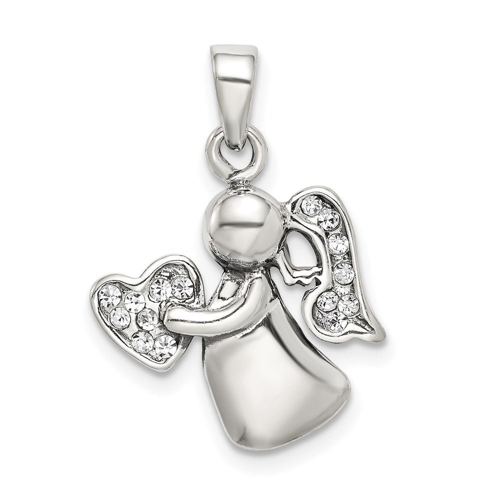 Sterlingsilber Antikisiert & Zirkonia Engel Charm