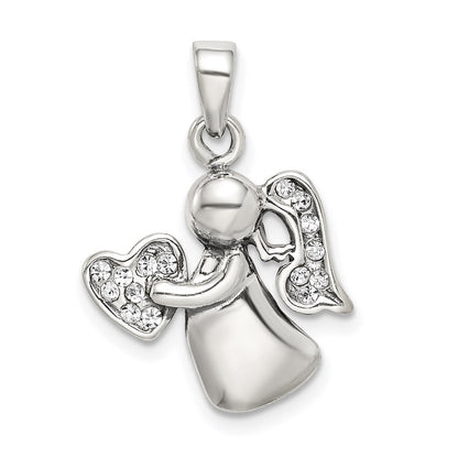 Sterlingsilber Antikisiert & Zirkonia Engel Charm