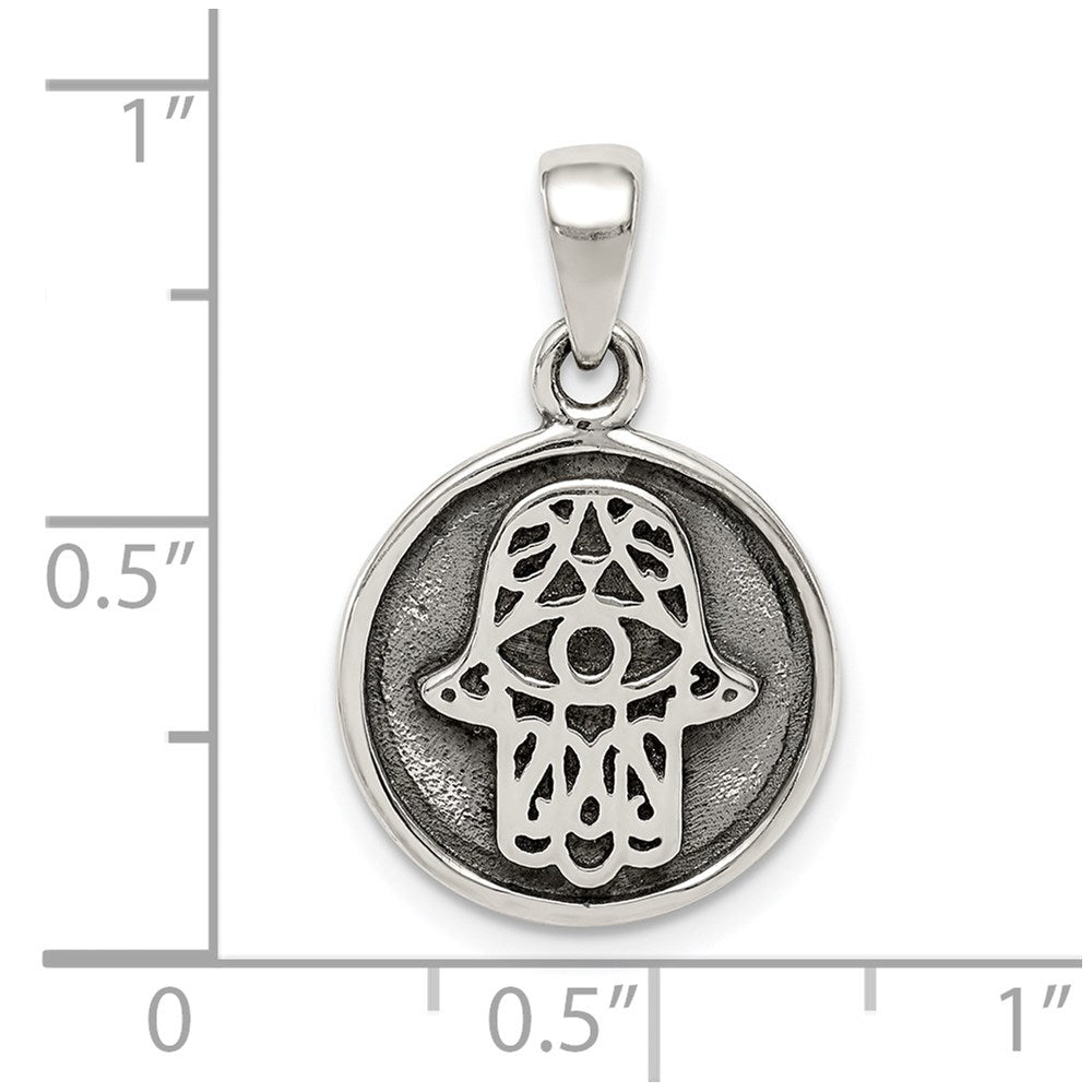 Sterlingsilber Antikisiert Hamsa Anhänger