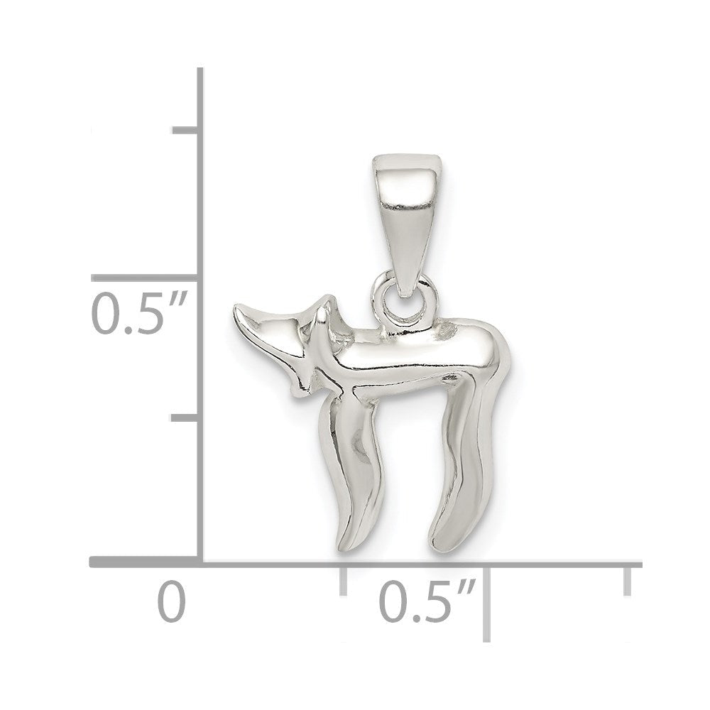 Sterlingsilber Poliert Chai Symbol