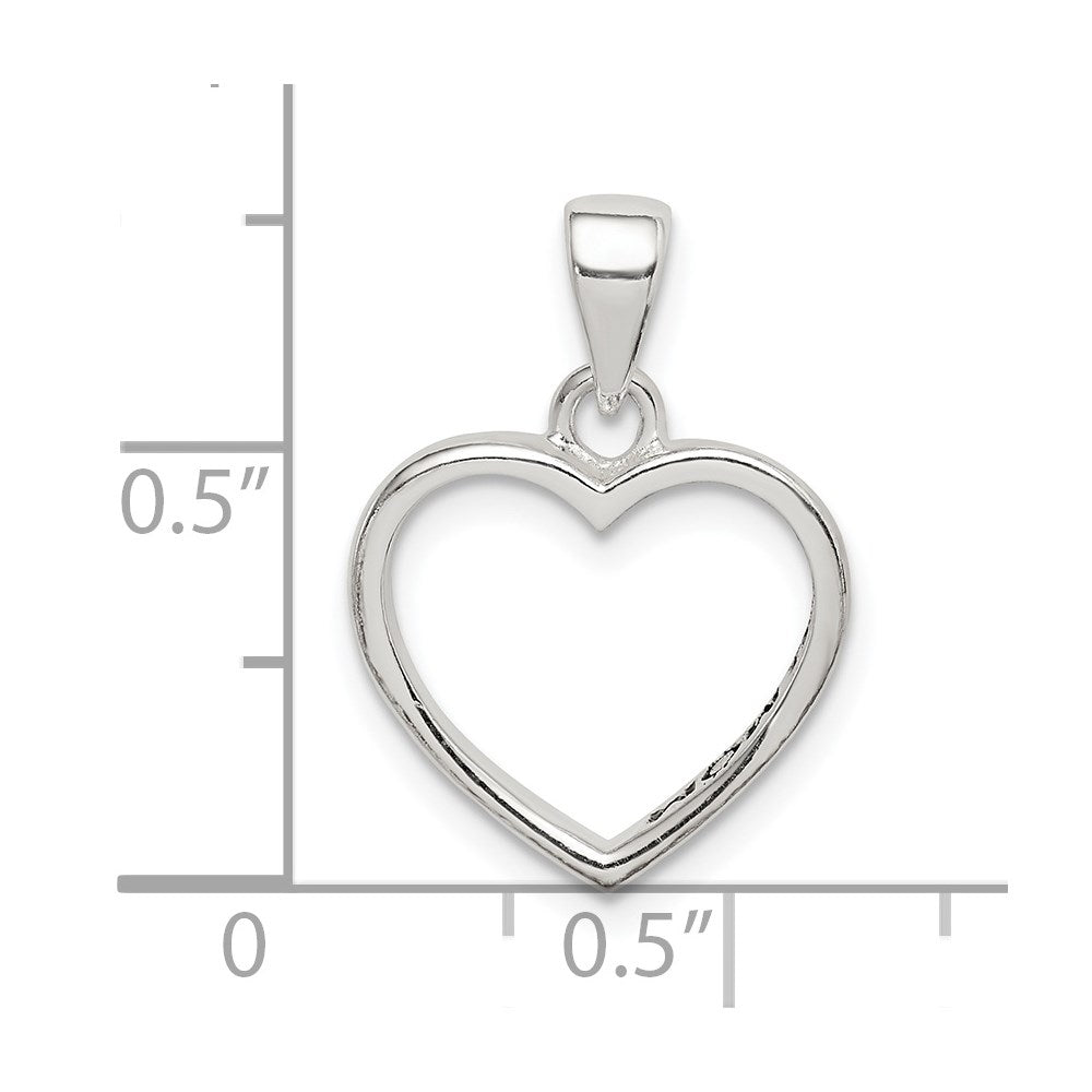 Sterlingsilber Emaille Liebe You Mama Herz Anhänger