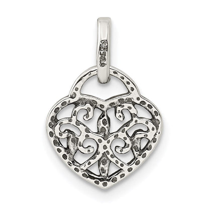 Sterlingsilber Antik Herz Charm
