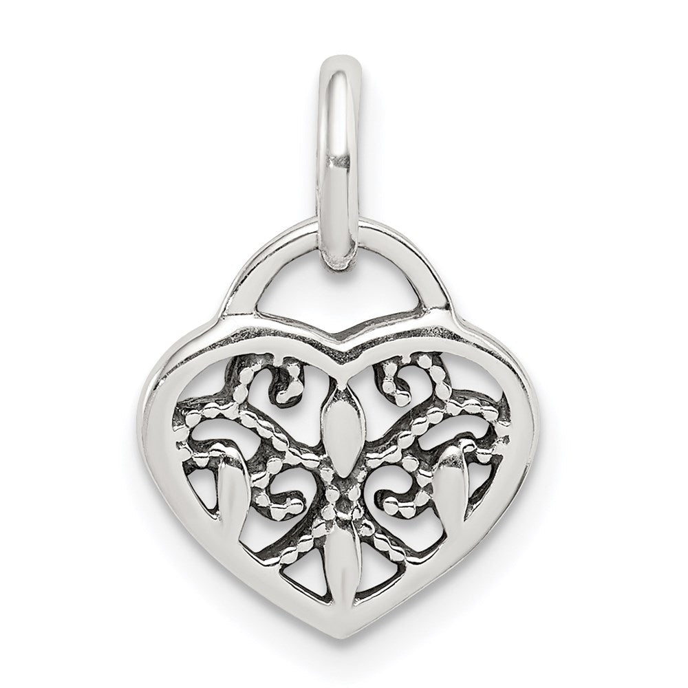 Sterlingsilber Antik Herz Charm