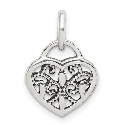 Sterlingsilber Antik Herz Charm
