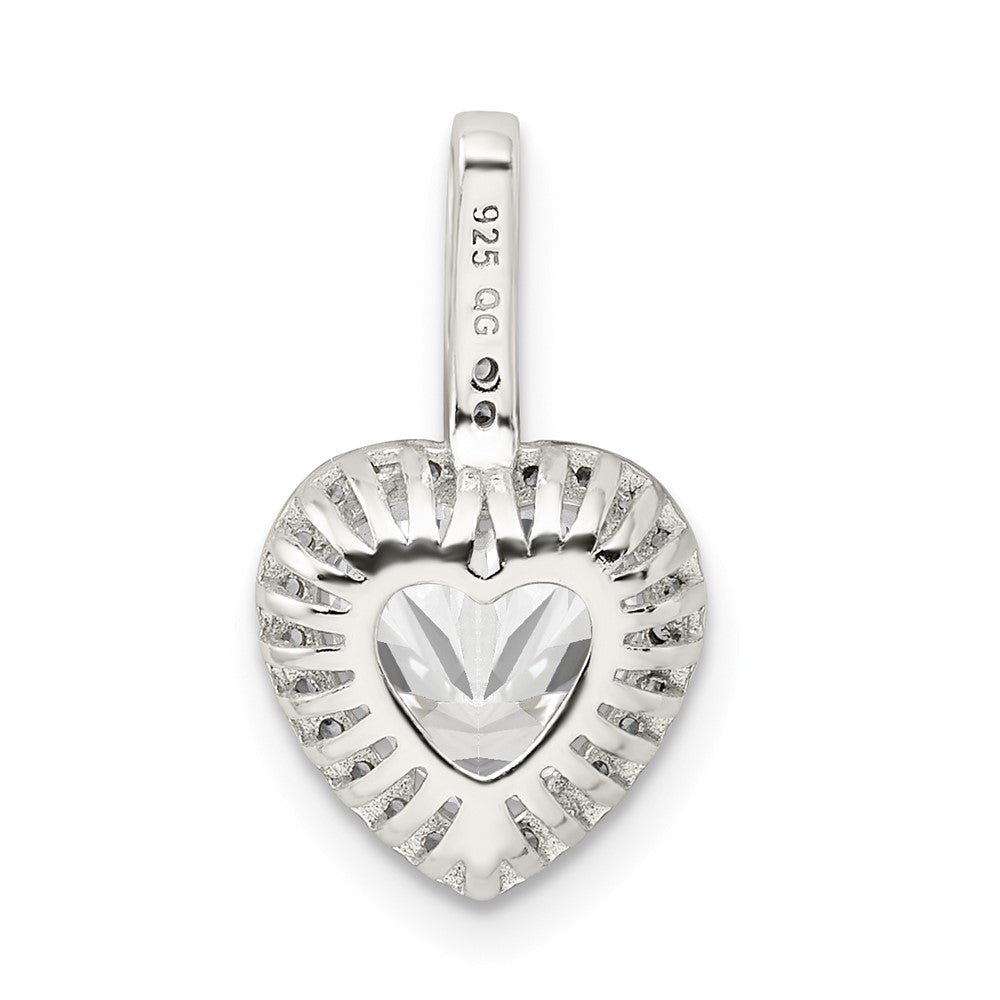 Sterlingsilber Zirkonia Herz Kette Anhänger