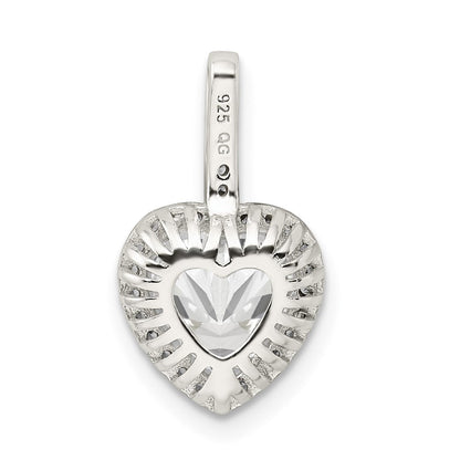 Sterlingsilber Zirkonia Herz Kette Anhänger