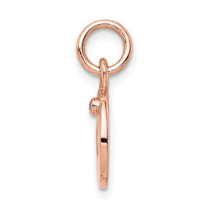 Sterlingsilber Rhodiniert Roséfarben & Diamant Offen Herz Anhänger
