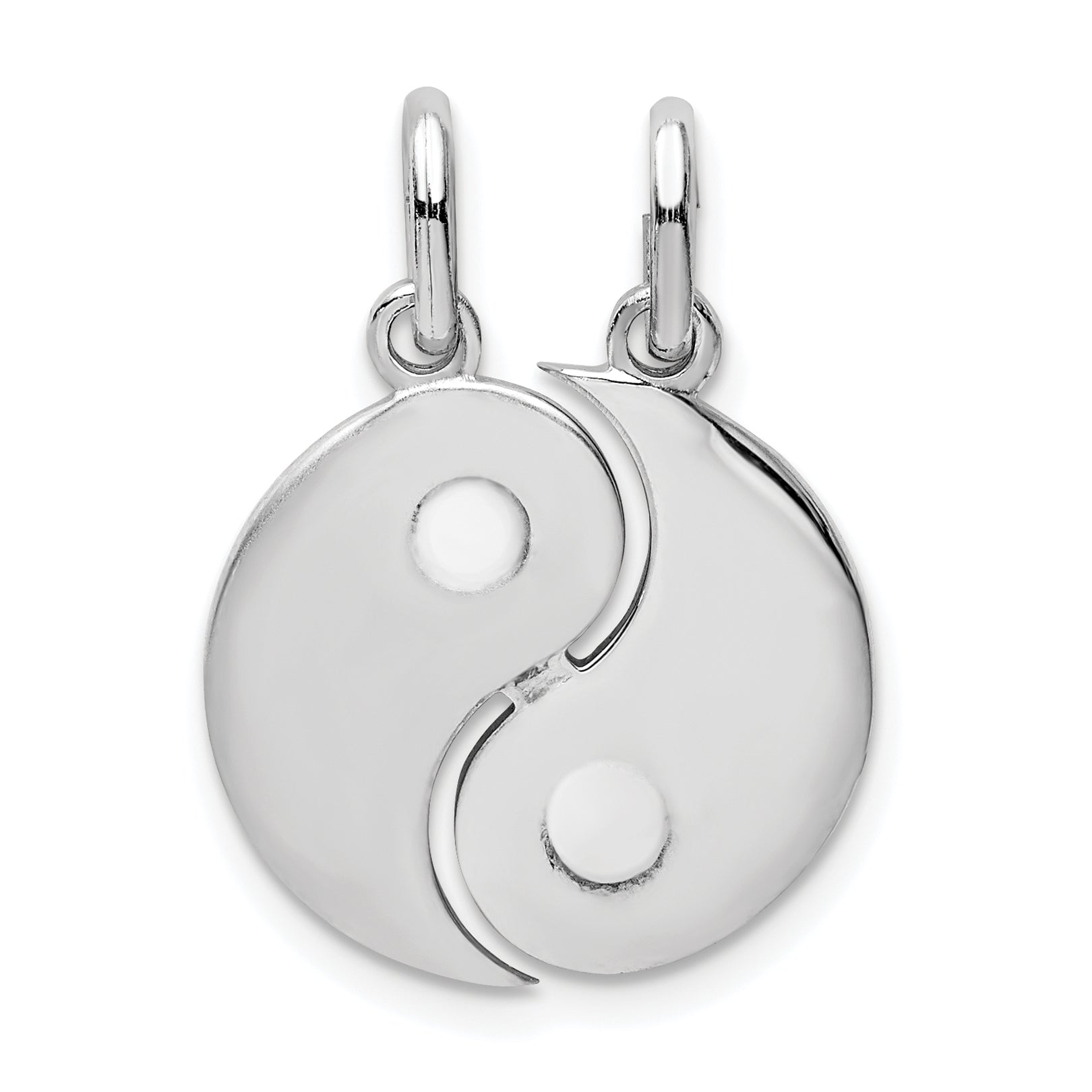 Sterlingsilber Rhodium-plate Brush & Poliert Yin Yang Break Apart Anhänger