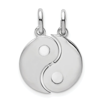 Sterlingsilber Rhodium-plate Brush & Poliert Yin Yang Break Apart Anhänger
