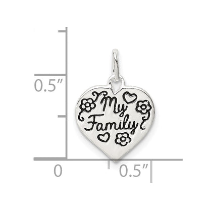 Sterlingsilber Emaille My Familie Herz Charm