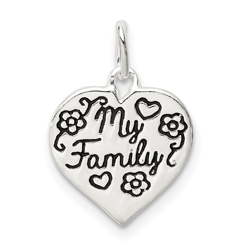 Sterlingsilber Emaille My Familie Herz Charm