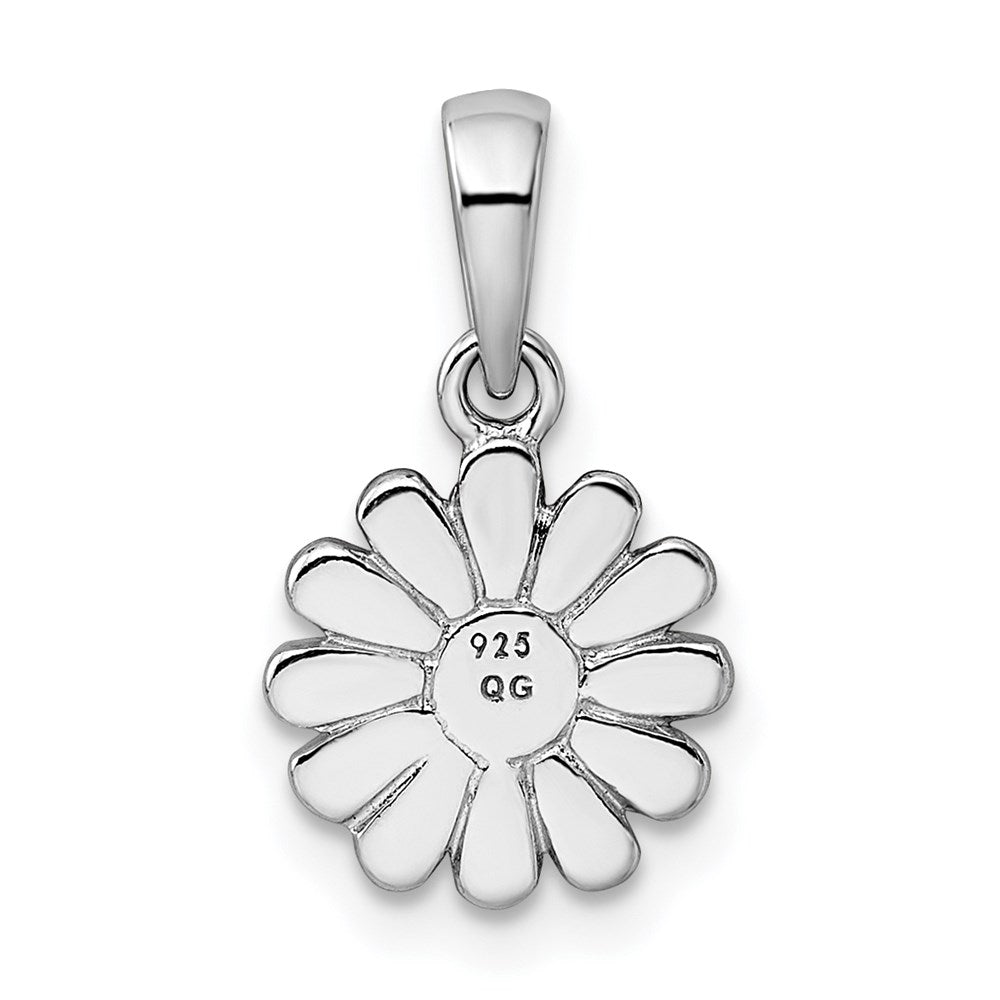 Sterlingsilber Rhodiniert Blume Anhänger