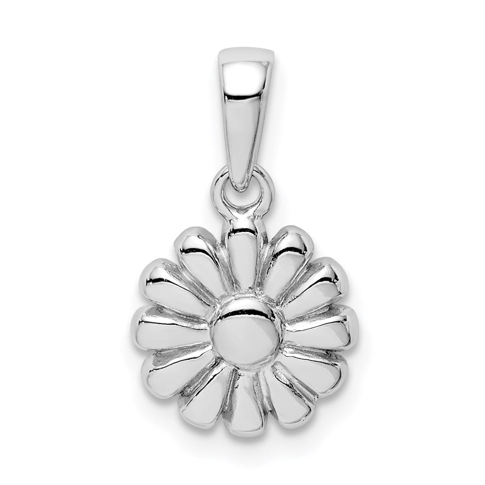 Sterlingsilber Rhodiniert Blume Anhänger