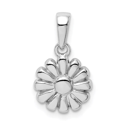 Sterlingsilber Rhodiniert Blume Anhänger
