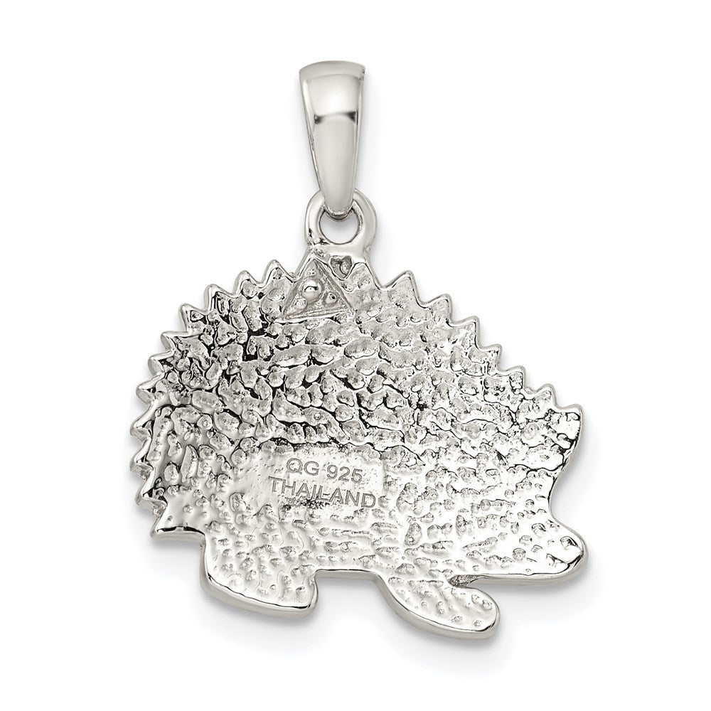 Sterlingsilber Rhodiniert Braun Preciosa Kristall Hedgehog Anhänger