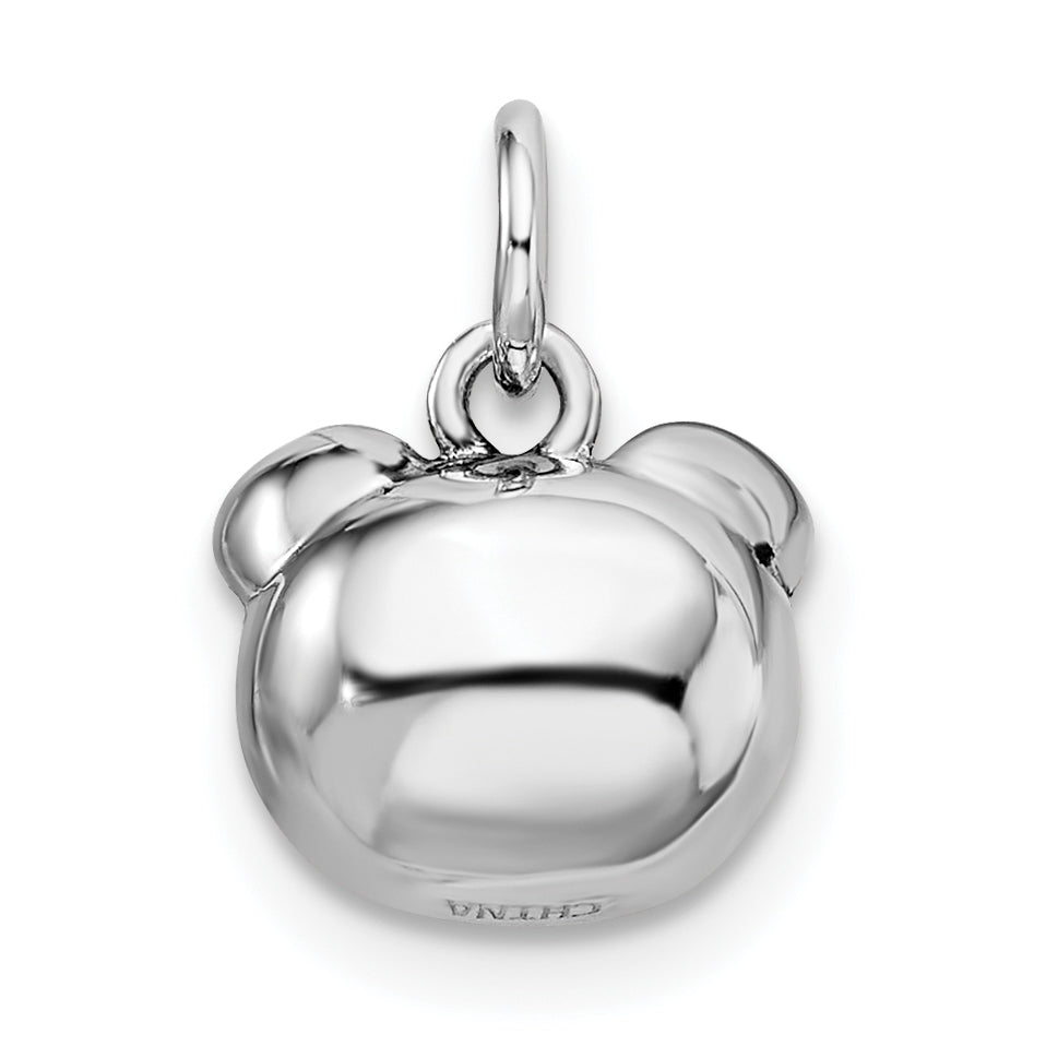 Sterlingsilber Rhodiniert Antikisiert Pig Kopf Anhänger