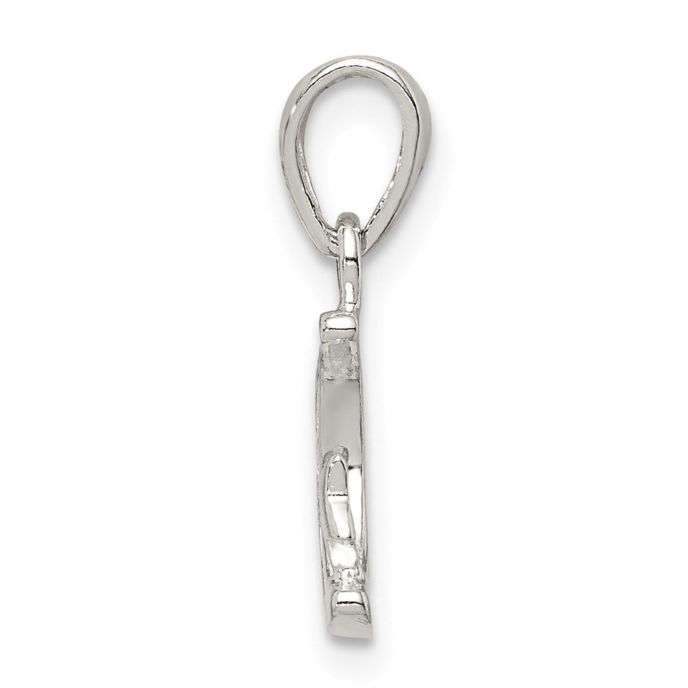 Sterlingsilber Zirkonia Stern & Crescent Mond Anhänger