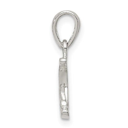 Sterlingsilber Zirkonia Stern & Crescent Mond Anhänger