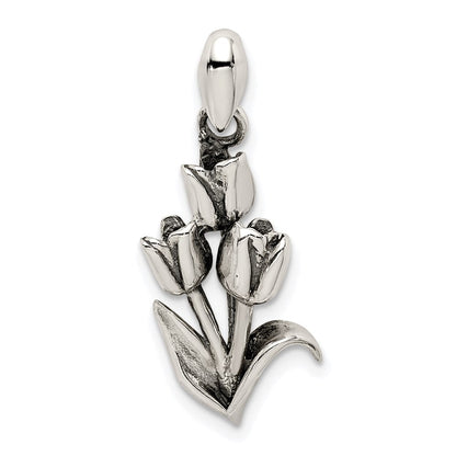 Sterlingsilber Antikisiert Tulpe Anhänger