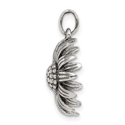 Sterlingsilber Antikisiert Sonnenblume Anhänger