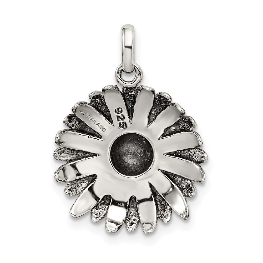 Sterlingsilber Antikisiert Sonnenblume Anhänger