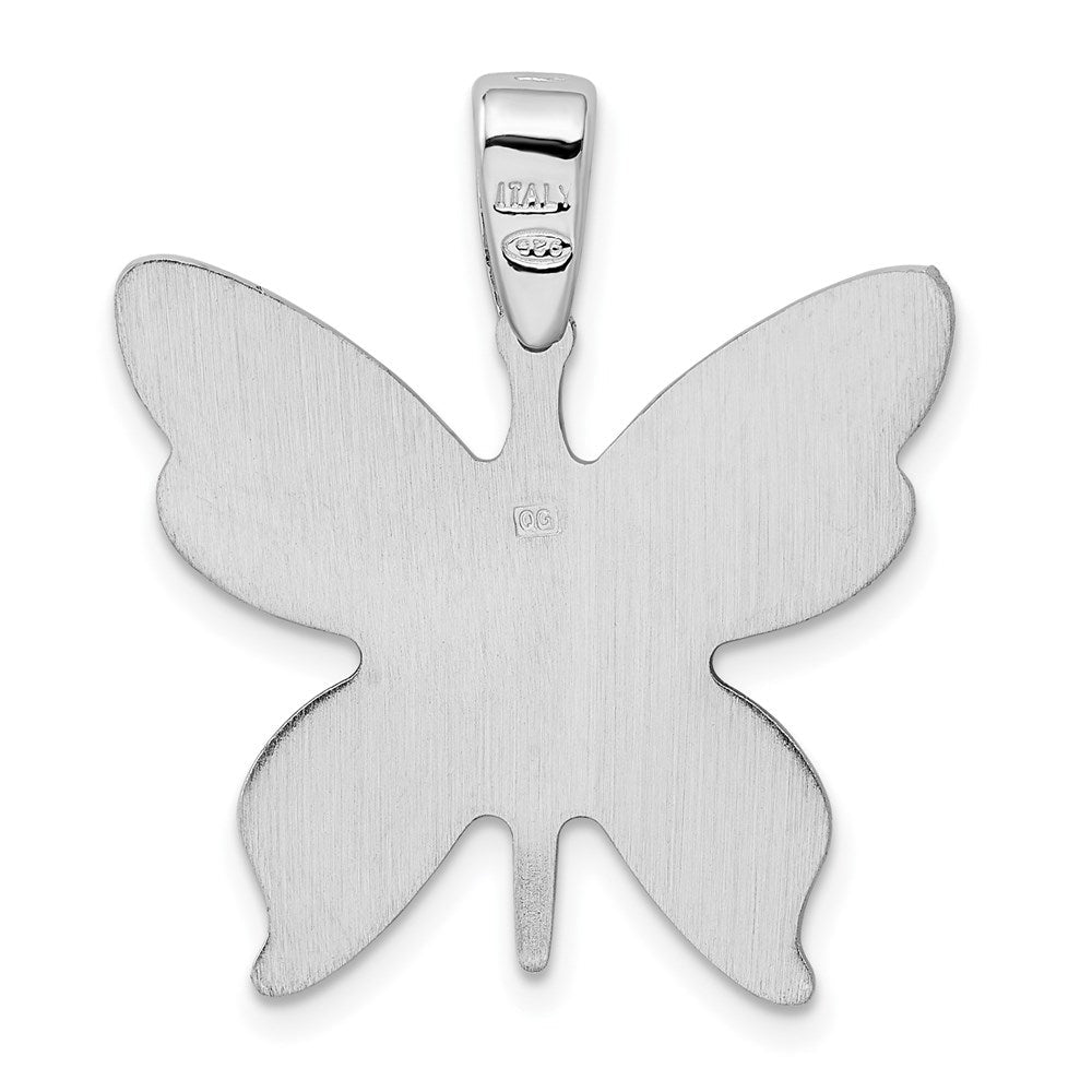 Sterlingsilber Rhodiniert Schmetterling Anhänger