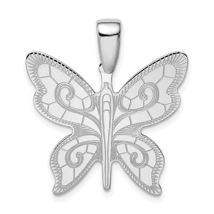 Sterlingsilber Rhodiniert Schmetterling Anhänger