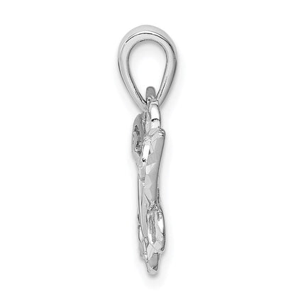 Sterlingsilber Rhodiniert Diamantiert Schmetterling Anhänger