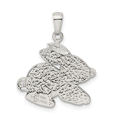 Sterlingsilber Rhodiniert Imitat Perle/preciosa Kristall Hase Anhänger