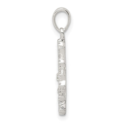 Sterlingsilber Zirkonia Schneeflocke Anhänger