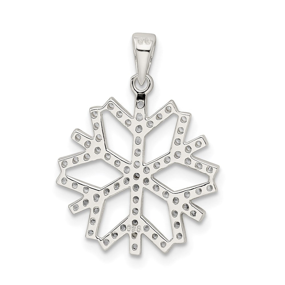 Sterlingsilber Zirkonia Schneeflocke Anhänger