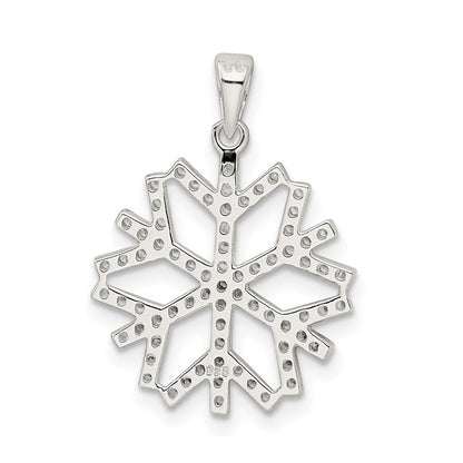Sterlingsilber Zirkonia Schneeflocke Anhänger
