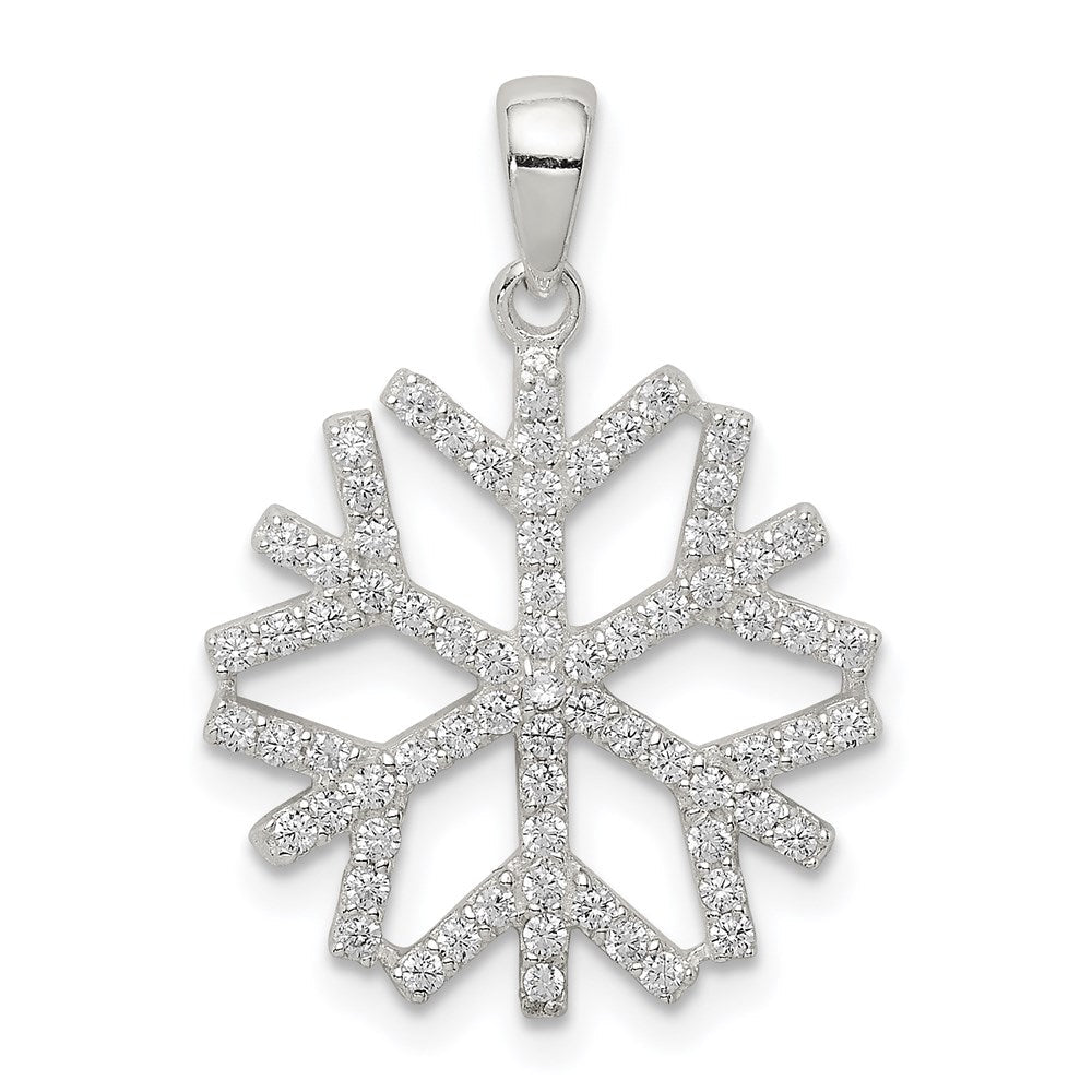 Sterlingsilber Zirkonia Schneeflocke Anhänger